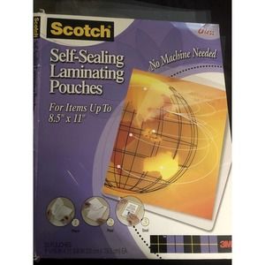 3M Self-Sealing Laminating Pouches 9.5 Mil 9 3/10 X 11 4/5 21 pack LS85425G NEW